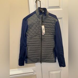 Greyson Men's Quilted Gray and Navy Jacket